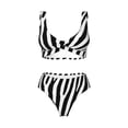 thumbnail image 4 of Daiia Zebra Women's Bikini Set Two Piece Swimsuit High Waisted Bikini Adjustable Straps Bikini Perfect for Beach, Pool, and Summer Vacation-Small, 4 of 9