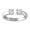 10K White Gold, variant on Fine Jewelry 10K White Gold Round-shape Lab Grown Diamond Two-Stone Open Engagement Ring (1/2 Cttw, D-F Color, VS1 Clarity) Size 5