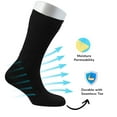 thumbnail image 6 of Cosyfeel Women's Loose Diabetic CREW Socks, Bamboo, Wide, Thin, Seamless Toe and Non-Binding Top, 4 Pairs, 6 of 9