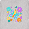 thumbnail image 4 of Inktastic Cute Butterfly and Flowers Boys or Girls Long Sleeve Toddler T-Shirt, 4 of 5