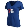 thumbnail image 2 of Women's Joel Embiid Royal Philadelphia 76ers Playmaker Name & Number V-Neck T-Shirt, 2 of 3