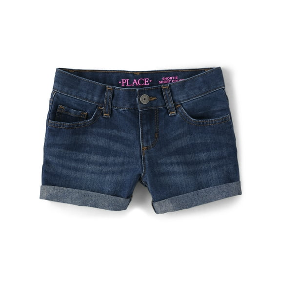 The Children's Place Girls Roll-Cuff Shortie Jean Shorts, Sizes 4-16
