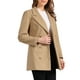 thumbnail image 4 of Abrigo de invierno INSPIRE CHIC para mujer, abrigo de doble botonadura con solapa de muesca, talla M, color caqui, 4 of 5