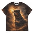 thumbnail image 3 of LAOLIUSN Men's Rottweiler 3D All Over Print T-Shirt, Realistic Dog Graphic Performance Tee, Stretch Breathable Quick Dry Short Sleeve Top, L, 3 of 7