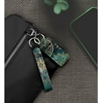 thumbnail image 6 of WIRESTER Lipstick Chapstick Holder Keychain Neoprene Lip Balm Holder Cover With Wristlet Keychain Lanyard for Women - Teal Bohemian Flowers Compass, 6 of 6