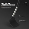 thumbnail image 5 of Large Silicone Cooking Utensils Set - Heat Resistant Kitchen Utensils Sets,Spatula,Spoon,Turner Tongs,Brush,Whisk,Stainless Steel Silicone Cooking Utensil for Nonstick Cookware Dishwasher Safe (Black, 5 of 9