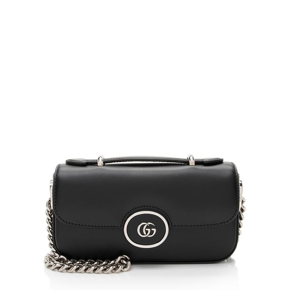 Pre-Owned Gucci Calfskin Petite GG Mini Shoulder Bag
