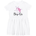 thumbnail image 3 of Inktastic Big Sis Unicorn Girls Sister Announcement Girls Toddler Dress, 3 of 5