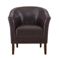 thumbnail image 4 of Linon Noelie Club Chair, Blackberry Faux Leather Fabric, 4 of 9