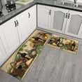 thumbnail image 2 of Red Wine Kitchen Rugs Sets of 2, Grapes Vintage Farmhouse Home Kitchen Rugs and Mats, Washable Non Skid Absorbent Microfiber Kitchen Floor Decor Mat 17"x 47"+17"x 30", 2 of 7