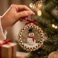 thumbnail image 4 of Acrylic Christmas Ornaments DIY Pearl Art Kits for Adults, Snowman Hanging Diamond Art Christmas Ornaments Set with Pearls, Special-Shaped Gems & Velvet Ribbon, Christmas Decor Craft, 4 of 7
