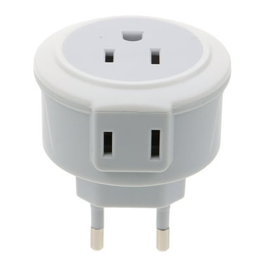 Weiweiguan Plug Converter Flat Round Dual Head Plug US Plug to EU Plug Adapter Plug Converter Socket