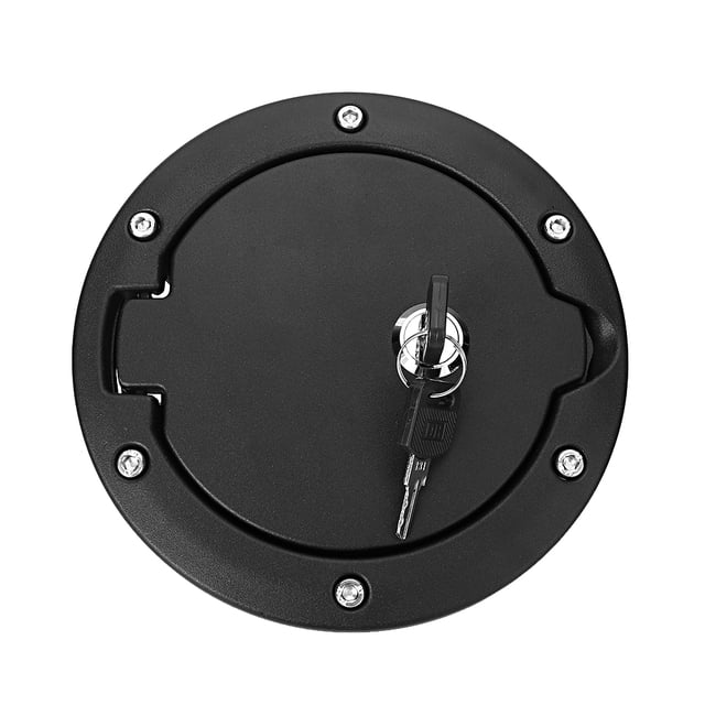 Qiilu Fuel Tank Cap for ,Fuel Tank Gas Cap Cover with Lock Fits for JK 2007-2017,Fuel Tank Cover for