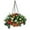 Style A1, variant on Artificial Christmas Hanging Basket, Decorated with Frosted Pine Cones, Berry Clusters, White LED String Lights, Outdoor Xmas Decorations