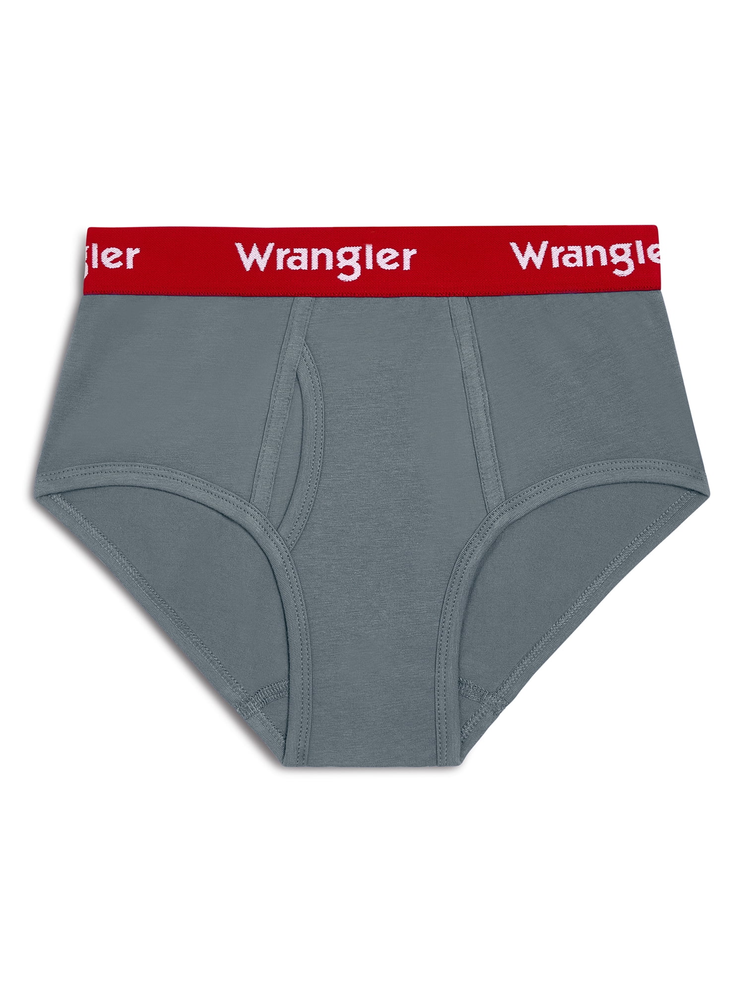 Wrangler Boys' Cotton Briefs, Soft Boys Underwear w/ 4-Way Stretch, Medium, 5-Pack