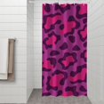 thumbnail image 2 of Pink and Black Of Leopard Print Shower Curtain 36"x72" ,Bathroom Decorative Shower Curtains Set with 12 Hooks,Modern Waterproof Washable Shower Curtain, 2 of 6