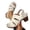 White, variant on Women's Boho Cut-Out Slingback Stacked Heel Footwear, Open Toe Summer Vacation Sandals for Women