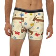 thumbnail image 2 of Rateoe Dachshund Dog And Flower Print Men’s Underwear Boxer Briefs Soft Comfortable Underwear Boxer Briefs, Long Leg Briefs,Anti-chafing Boxer Briefs, 2 of 7