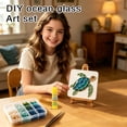 thumbnail image 4 of Kiddiway Sea Glass Art Kit - DIY Mosaic Craft Set with Adhesive, Great for Sea Glass Crafts and Glass Art Projects, Fun Craft Kits for Adults and Kids, Creative Home Decor,H, 4 of 8