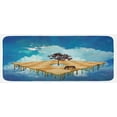thumbnail image 1 of Mystic Kitchen Mat, Surreal Landscape over Clouds with Tree Horse and Flying Clocks Birds Illusion Art, Plush Decorative Kitchen Mat with Non Slip Backing, 47" X 19", Multicolor, by Ambesonne, 1 of 1