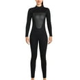thumbnail image 1 of Greeniant Traje de buceo de 3 mm Cierre de cremallera Trajes de baño amigables con la piel Fuerte protector solar Fácil de usar Reduce la Deportes acuáticos Mujer Negro M, 1 of 6