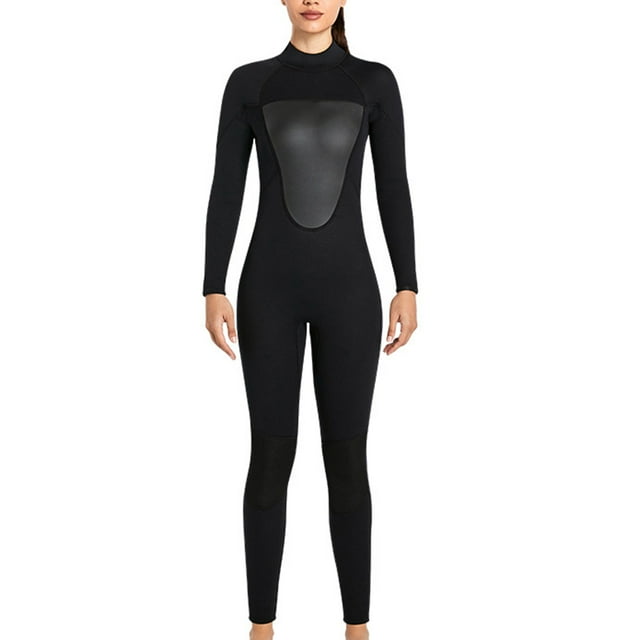 Soidarity Traje de buceo Cálido Buena elasticidad Trajes de baño Reduce la resistencia al agua Traje de neopreno Deportes acuáticos Mujer Negro M