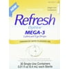 Refresh Optive Mega-3 Lubricant Eye Drops Preservative-Free 0.01 fl oz, 30 Vials - 2 Pack (Packaging may vary)
