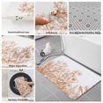 thumbnail image 6 of Wildflower Leaf Bath Mat 3 Piece Bathroom Rug Set, Brown Floral Botanical White Watercolor Non Slip Bath Rug Contour Mat and Toilet Lid Cover, Absorbent Shower Mats Soft Bath Rugs and Mats Sets, 6 of 8