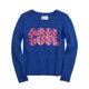 thumbnail image 1 of Suéter de punto feliz de Justice Girls, azul, 7, 1 of 1