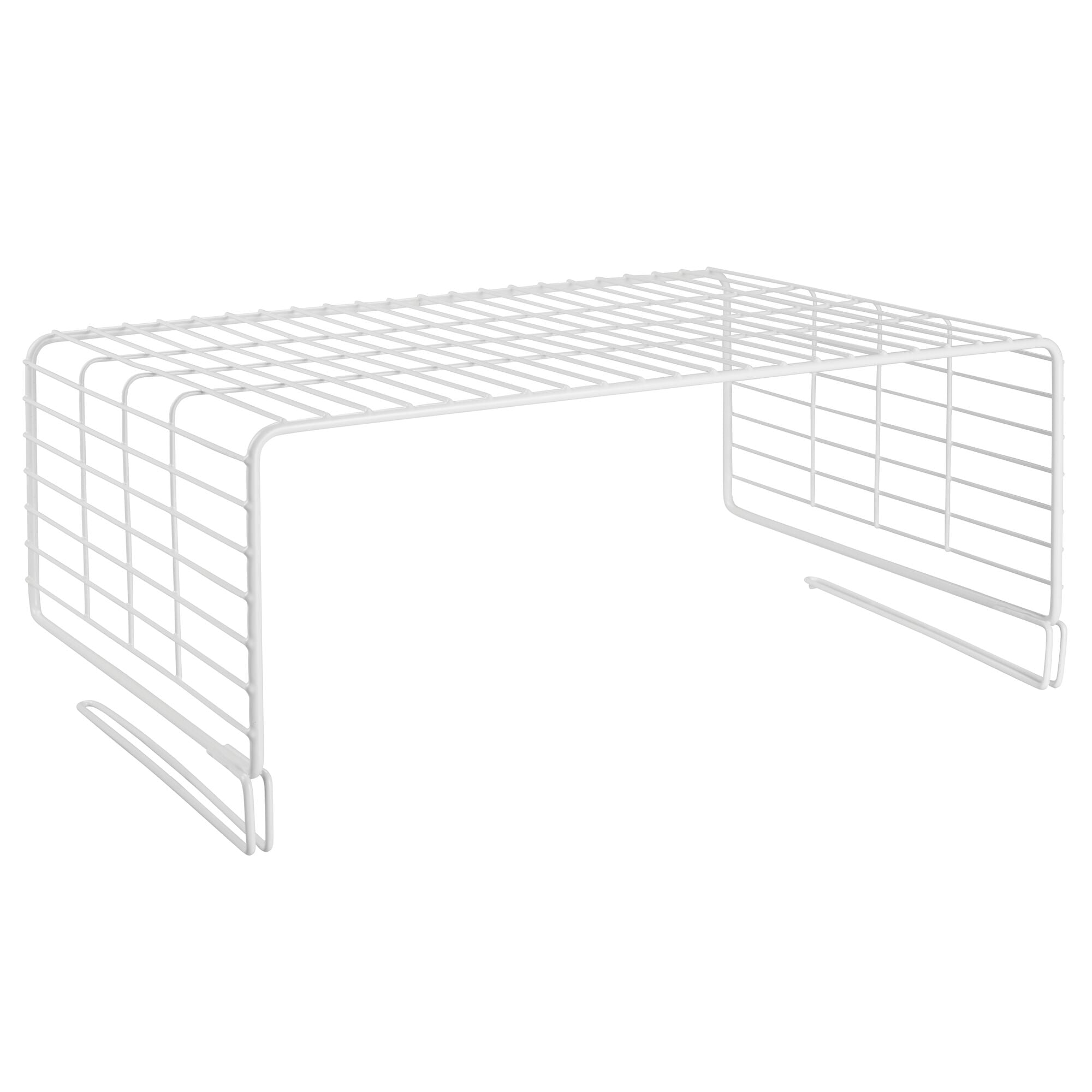 Mdesign Metal Wire Closet 2-tier Shelf Divider And Separator, 2 Pack -  White : Target