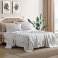 thumbnail image 2 of Caribbean Joe, Cooling 6PC Sheet Set, Full, Shell Notes Taupe, 2 of 4