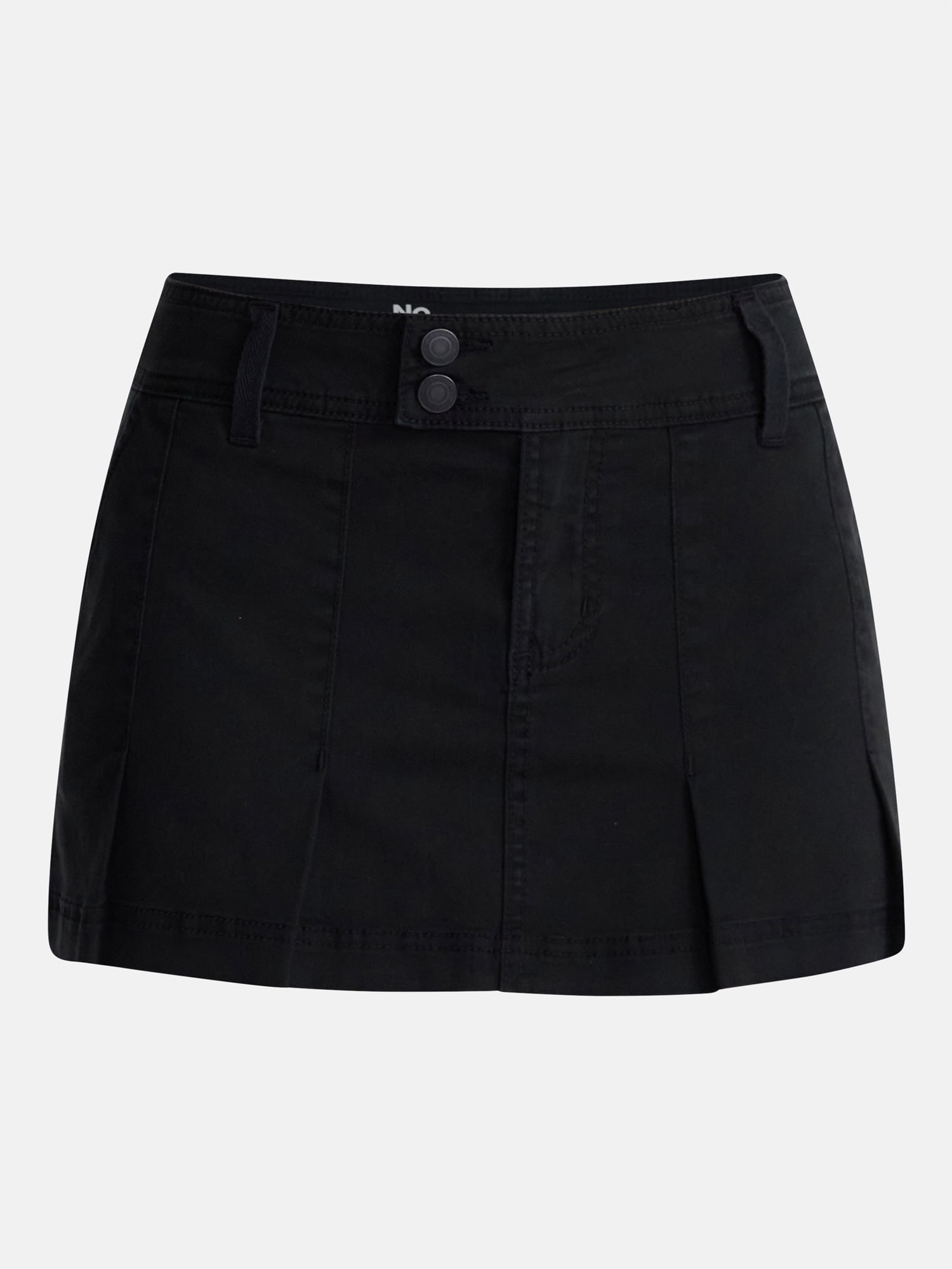 No Boundaries Two Button Pleated Mini Skirt, Women's XXS-XXL