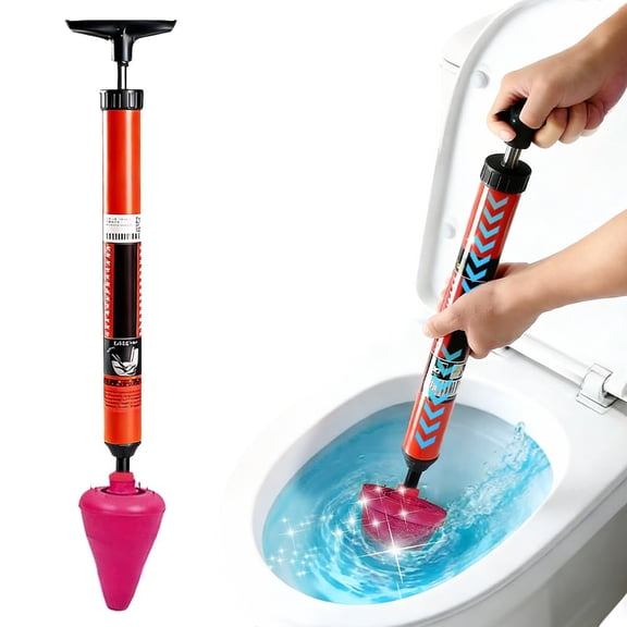 High Pressure Toilet Plunger, 2026 New Powerful Air Drain Unclogger, Toilet Auger Clog Remover Tool Sink Plunger Bathroom Toilet Unclogger Tool Heavy-Duty Clog Remover for Bathroom Drains (1Pcs)