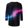 thumbnail image 5 of Lilgiuy Blouses for Women Comforty Casual 3/4 sleeve Fashion Printed Loose T-shirt Round Neck Casual Tops Dressy for Work, 5 of 5