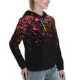 thumbnail image 6 of Kdxio Colorful Sparkling Print Womens Oversized Hoodies Sweatshirts Hooded Pullover Tops Sweaters Casual-XX-Large, 6 of 7