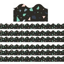 Eureka Simply Sassy Black Terrazzo Deco Trim Extra Wide Die Cut 37 Feet Per Pack 6 Packs