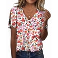 thumbnail image 1 of Blusa HOTYD de algodón con estampado floral bohemio para mujer, talla grande, 1 of 2