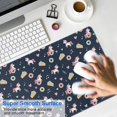 thumbnail image 4 of Long Mouse Pads for Desk,Blue Cartoon Unicorn Dessert Music Note Desk Mats on Top Of Desks, Desk Mouse Pad Extra Large with 3mm Non-Slip Base and Stitched Edge for Gaming,Work,Home 35.4"x15.7", 4 of 5