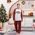 thumbnail image 6 of Odeerbi Christmas Pajamas for Family Plaid Holiday Long Sleeve Family Christmas Pajamas Matching Sets Dad Fashion Plaid Print Blouse Tops Pants Sleepwear Xmas Family Matching PJs Set Red, 6 of 6