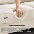 thumbnail image 5 of 91" Lawson Sofa with  Deep Seats, Mid- 3- Sofa Couch for Living Room, Apartment, Lounge - White, 5 of 8