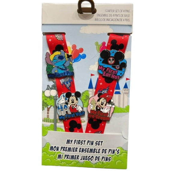 Disney Parks My First Pin Set Starter Kit With 4 Pin New with Card