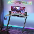 thumbnail image 4 of 47 inch Z-Shaped Gaming Desk, PC Computer Table Home Office Desk Ergonomic Gamer Workstation with Headphone Hook, Blue, 4 of 9