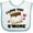 White and Blue, variant on Inktastic Valentines Day I Love You S'more with Pink Hearts Boys or Girls Baby Bib
