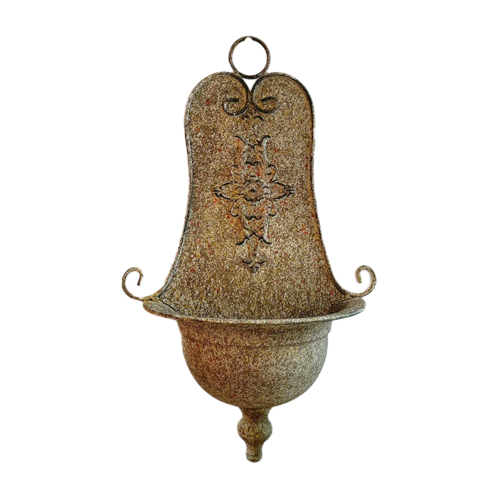Plant Pots Antique Victorian Style Metal Wall Planter Holder Half Round Hanging Basket Flower Pots Unique Pastoral Retro Decoration For Air Plants Indoor