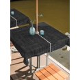 thumbnail image 2 of Square Outdoor Tablecloth with Umbrella Hole Black Burlap Texture Outside Table Cloth Waterproof Patio Table Cover Farmhouse Vintage Black Zipper Tablecloths for Picnic Party Camping 54x54 Inch, 2 of 8