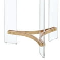 thumbnail image 4 of Benjara Hale 23" Round End Table- Glass Top- Acrylic Legs- Clear- Gold, 4 of 6