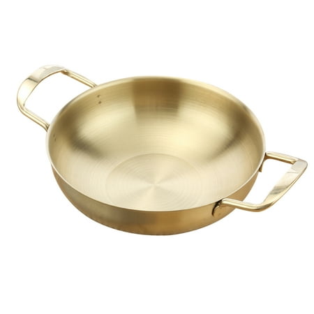 

NUOLUX Mini Chef s Classic Stainless Steel Everyday Pan Cookware - Inner Diameter 20cm (Golden)