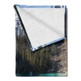 thumbnail image 2 of Landscape Soft Flannel Fleece Blanket, Lake in Northern Canada with Slim Trees and Snowy Frozen Mountain Novelty, Cozy Plush for Indoor and Outdoor Use, 70" x 90", Blue White Green, by Ambesonne, 2 of 5