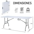 thumbnail image 3 of Mesa Plegable Portátil tipo Portafolio Exteriores 180cm 2pz blanco, 3 of 8
