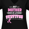 thumbnail image 4 of Inktastic My Mother is a Survivor Breast Cancer Awareness Women's Plus Size V-Neck T-Shirt, 4 of 5